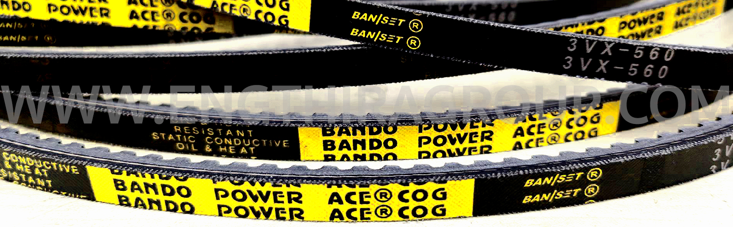 สายพานร่องวีหน้าแคบมีฟัน BANDO Power Ace Cog 3VX 5VX 8VX